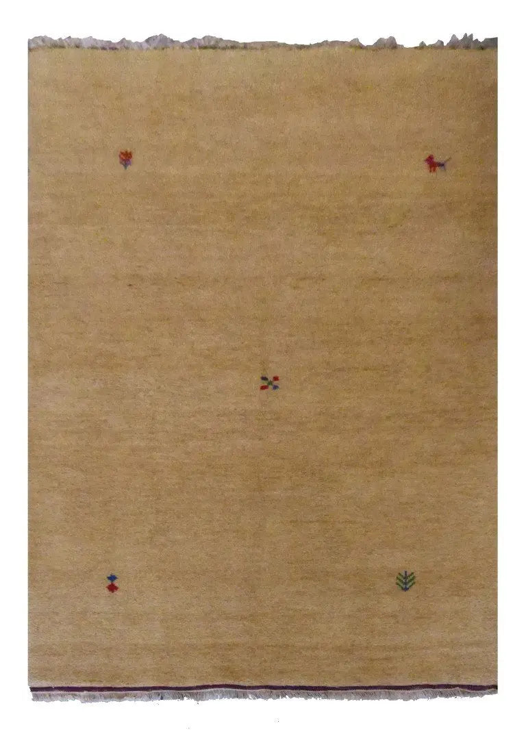 One Of The Kind Indian Hand-Knotted Rug 6'7" X 4'7"